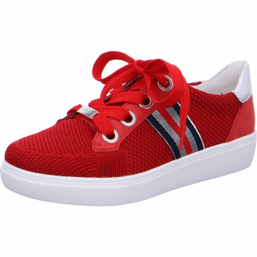 Baskets ARA New York Rouge Femme | FQN-38468232