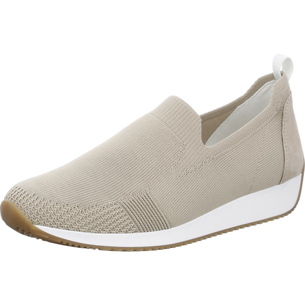 Baskets ARA Slip-ons Lissabon Beige Femme | XOP-72515671