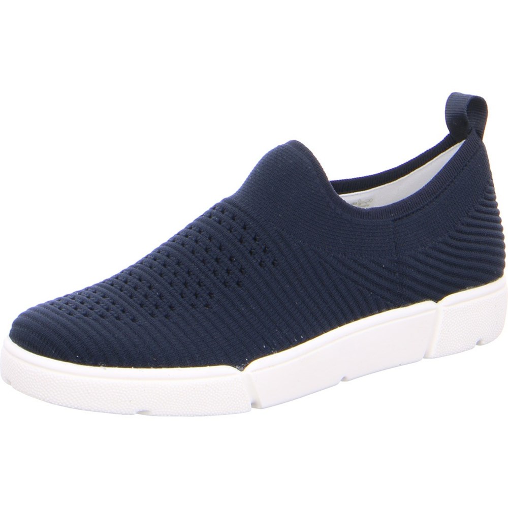 Baskets ARA Trainers Rom Bleu Femme | THR-21671828