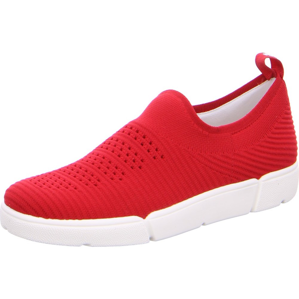 Baskets ARA Trainers Rom Rouge Femme | GUT-24678546