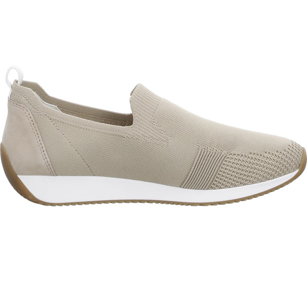 Baskets ARA Slip-ons Lissabon Beige Femme | XOP-72515671