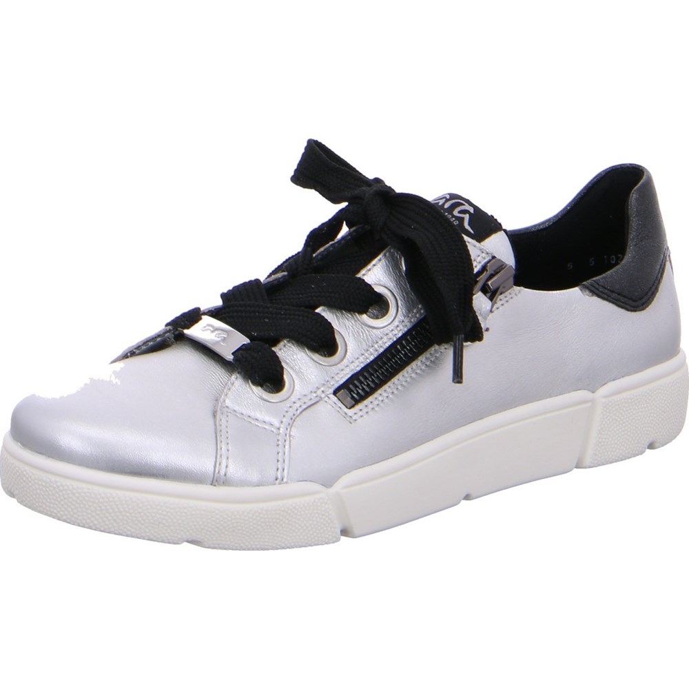 Baskets ARA Trainers Rom Grise Femme | MOZ-29293891