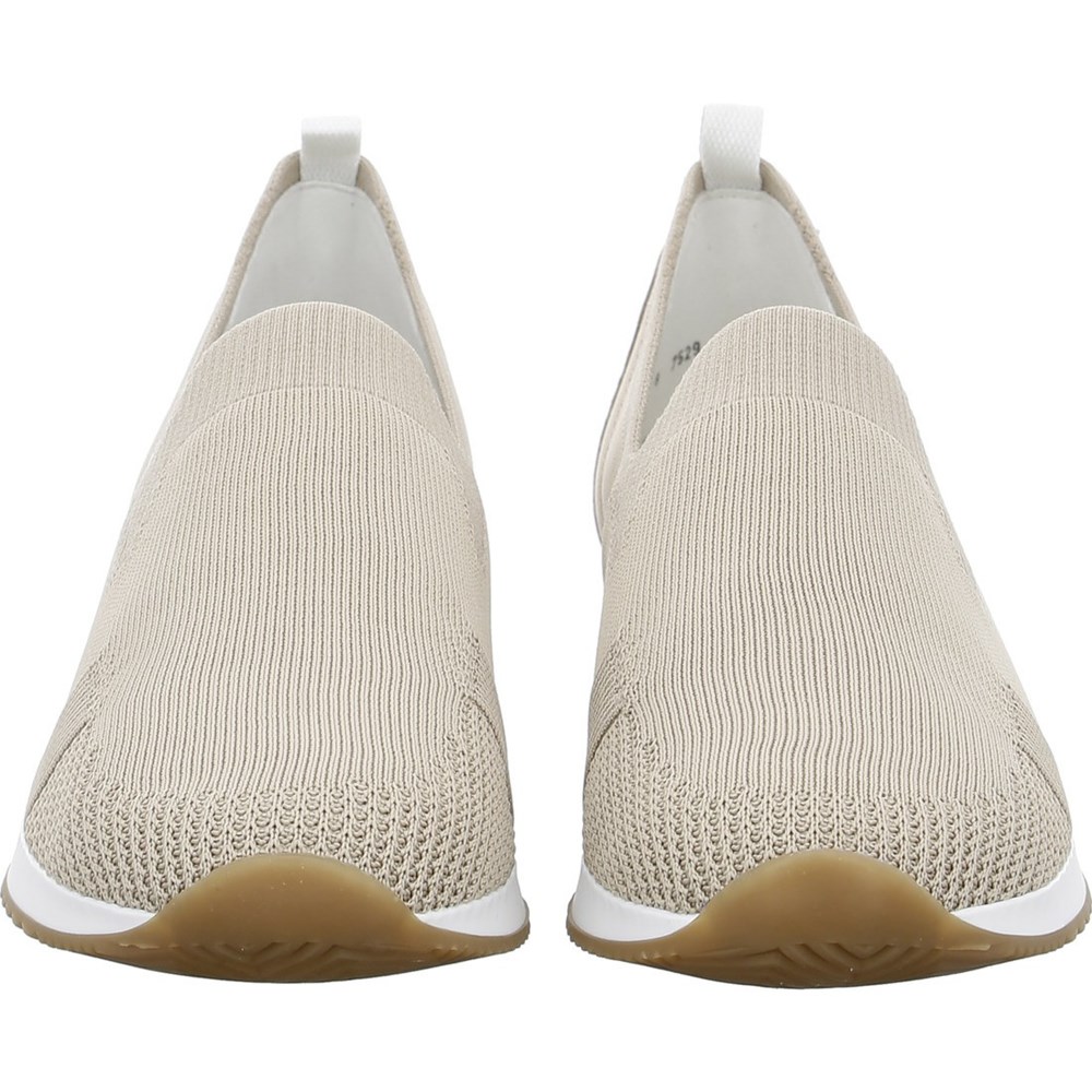 Baskets ARA Slip-ons Lissabon Beige Femme | XOP-72515671