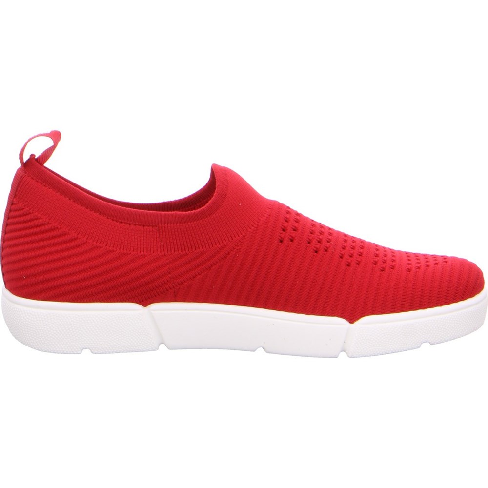 Baskets ARA Trainers Rom Rouge Femme | GUT-24678546