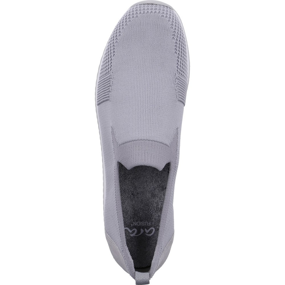 Baskets ARA Slip-ons Lissabon pebble Grise Femme | FMI-73240732