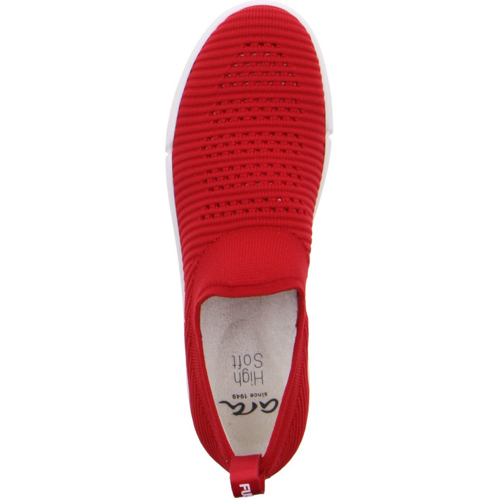 Baskets ARA Trainers Rom Rouge Femme | GUT-24678546