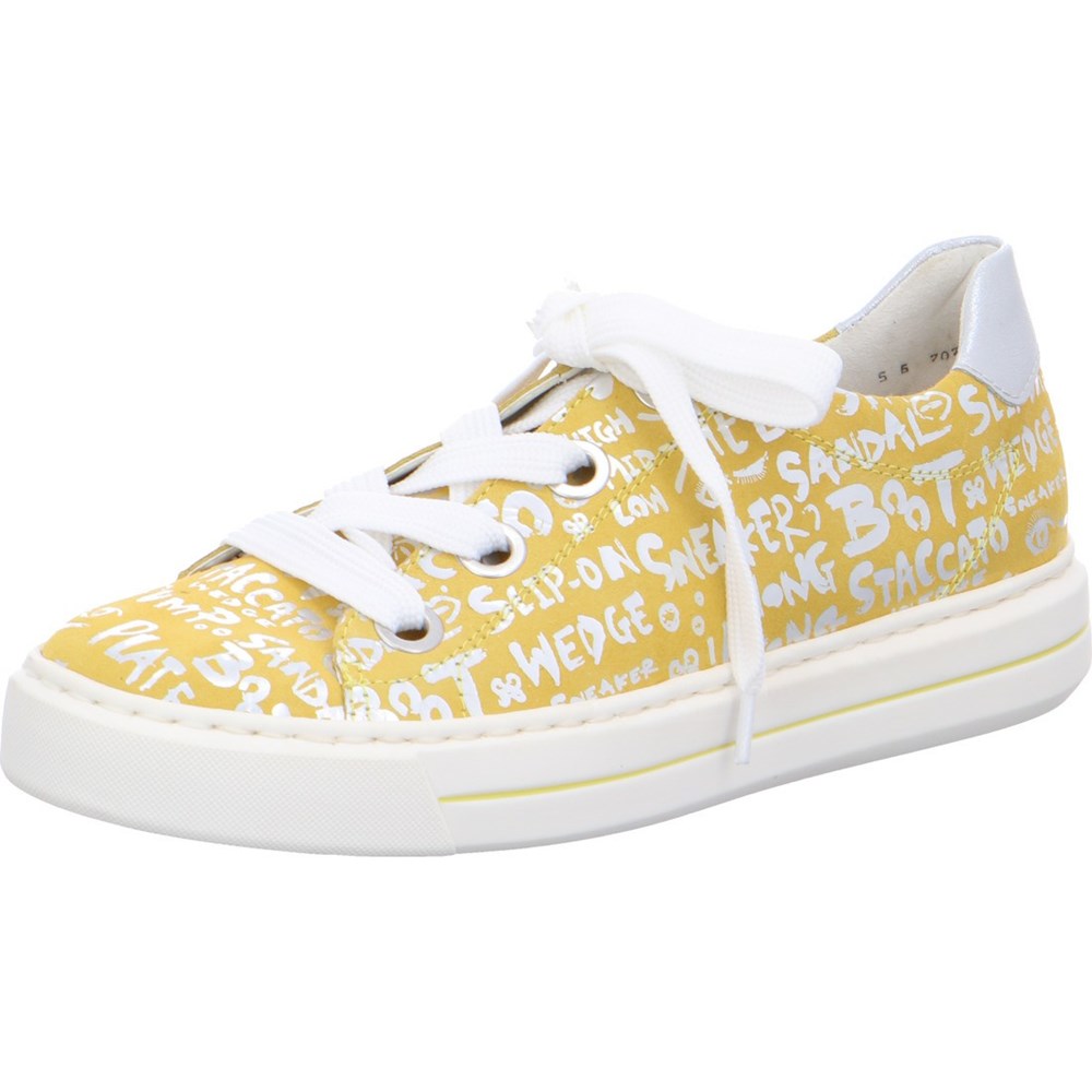 Baskets ARA Courtyard Jaune Femme | EBB-87456642