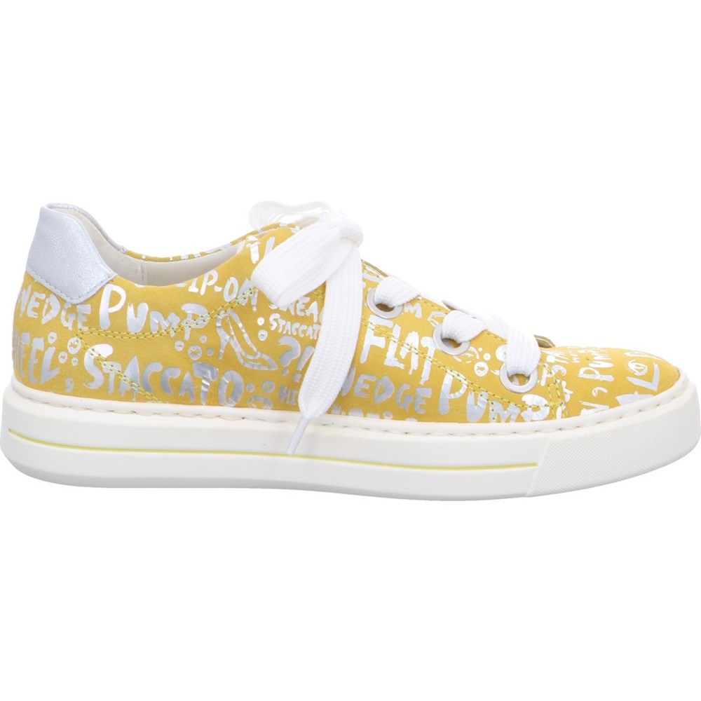 Baskets ARA Courtyard Jaune Femme | EBB-87456642