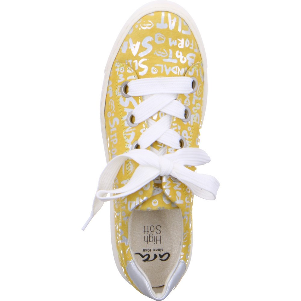 Baskets ARA Courtyard Jaune Femme | EBB-87456642