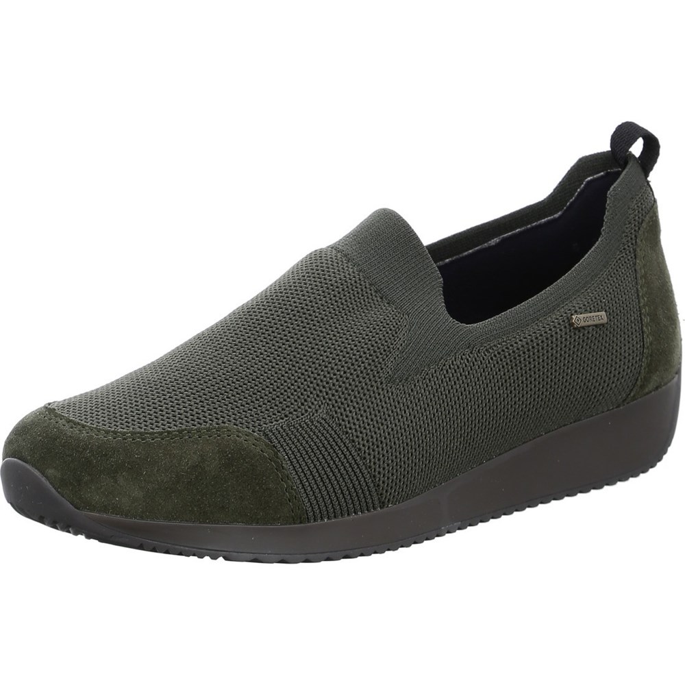 Baskets ARA Slip-ons Lissabon forest Vert Femme | AVQ-98375416