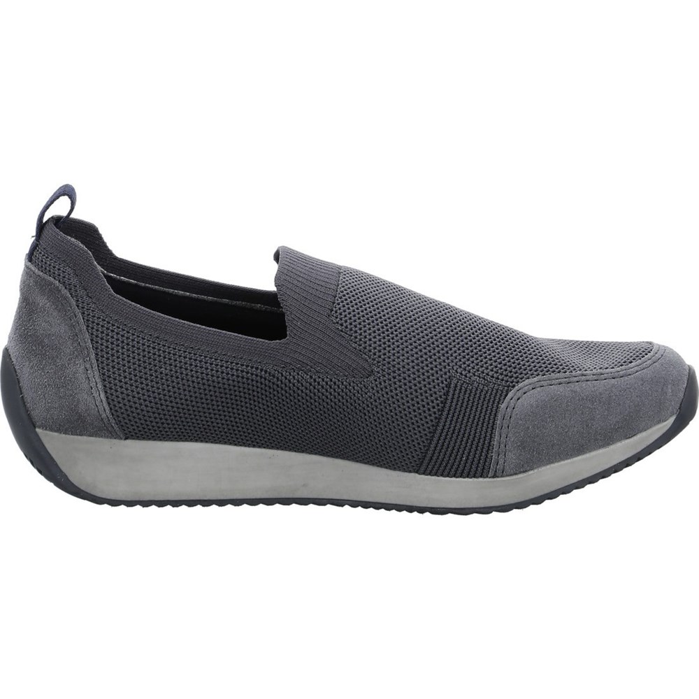 Baskets ARA Slip-ons Lissabon graphit Grise Femme | TBK-62421357