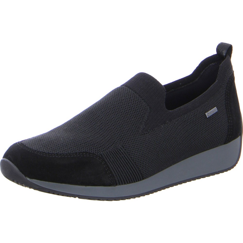 Baskets ARA Slip-ons Lissabon Noir Femme | OMH-36084487