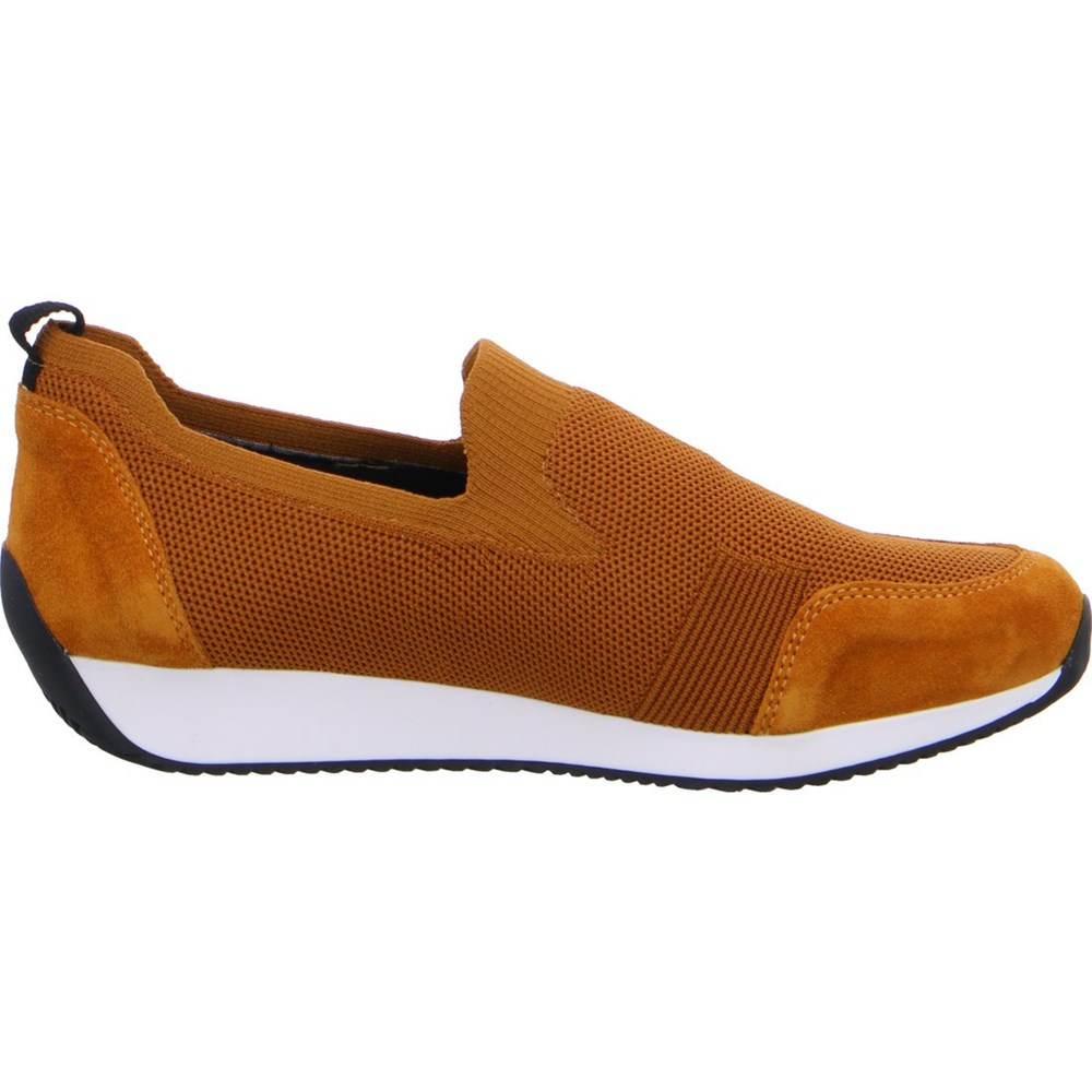 Baskets ARA Slip-ons Lissabon curry Jaune Femme | VYM-39291767