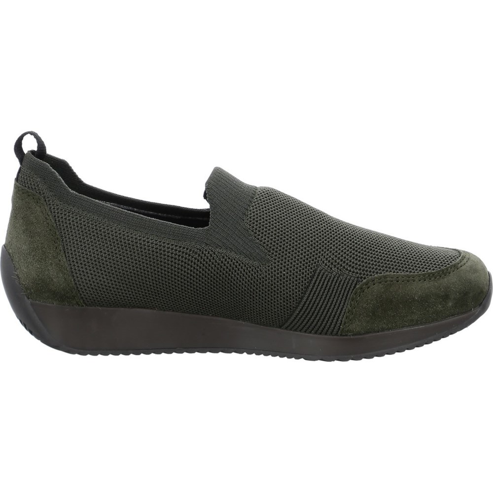 Baskets ARA Slip-ons Lissabon forest Vert Femme | AVQ-98375416