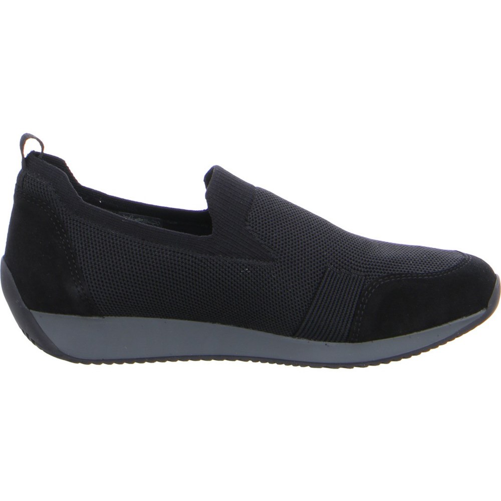 Baskets ARA Slip-ons Lissabon Noir Femme | OMH-36084487