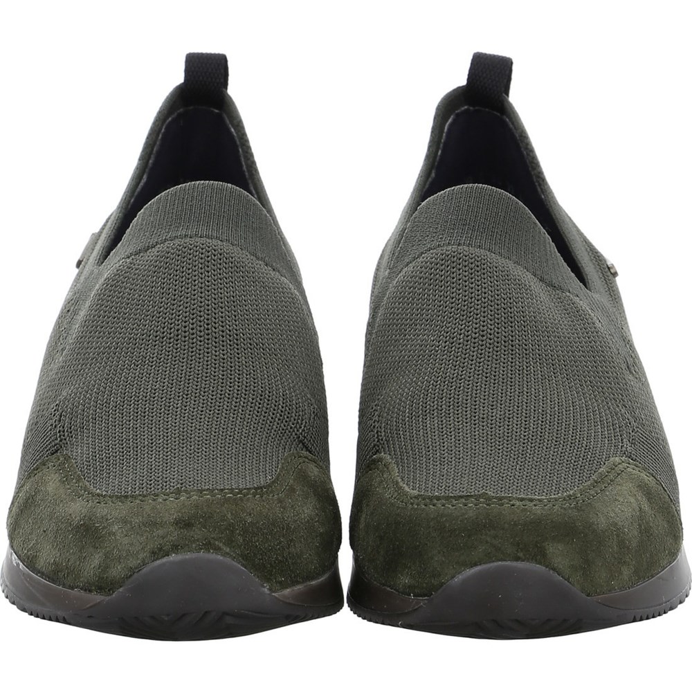 Baskets ARA Slip-ons Lissabon forest Vert Femme | AVQ-98375416