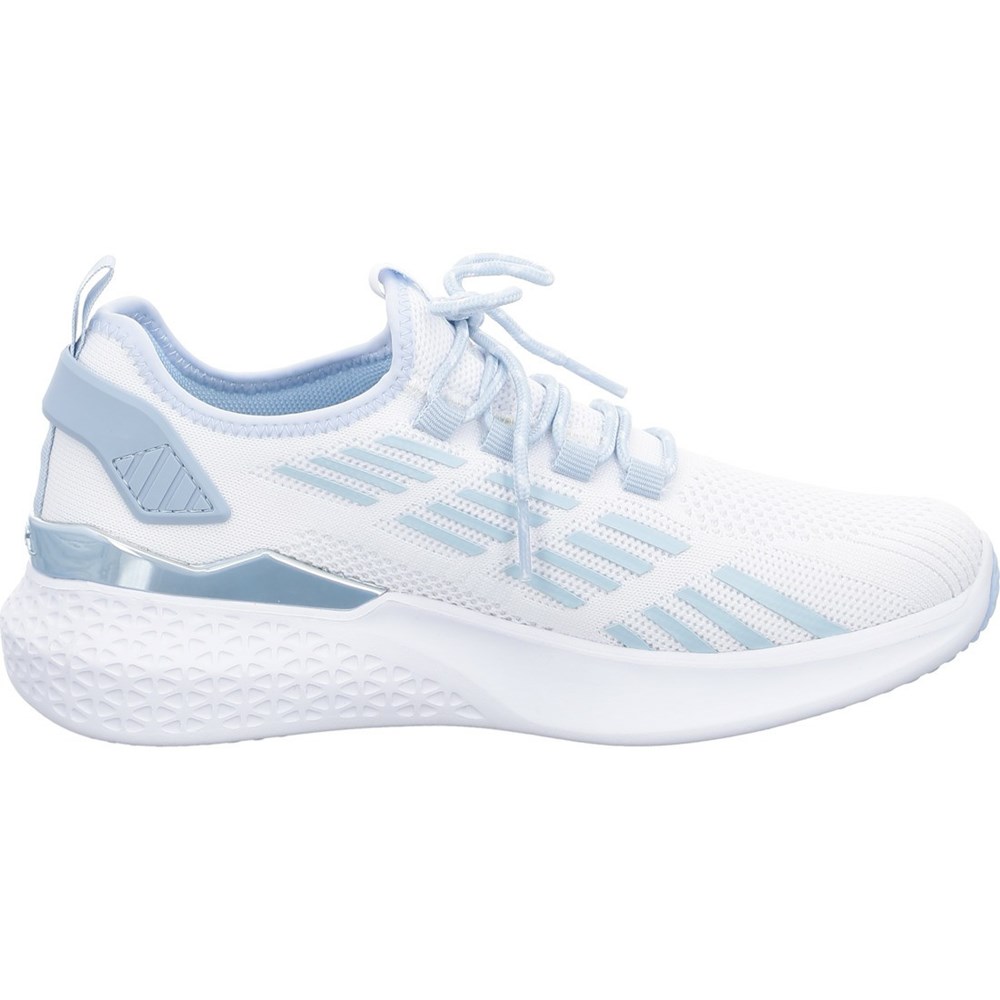 Baskets ARA Maya aqua Blanche Femme | QNP-88338795