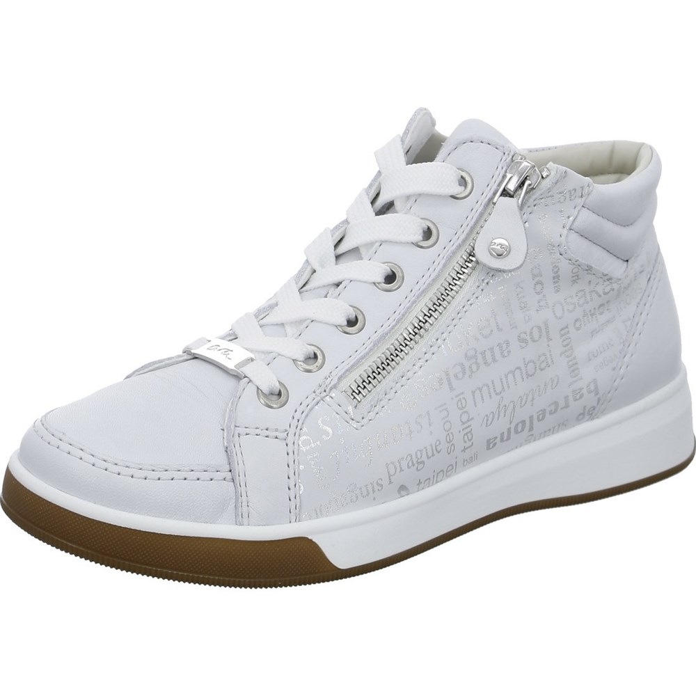 Baskets ARA High top Rom nebbia Blanche Femme | EPG-53563753