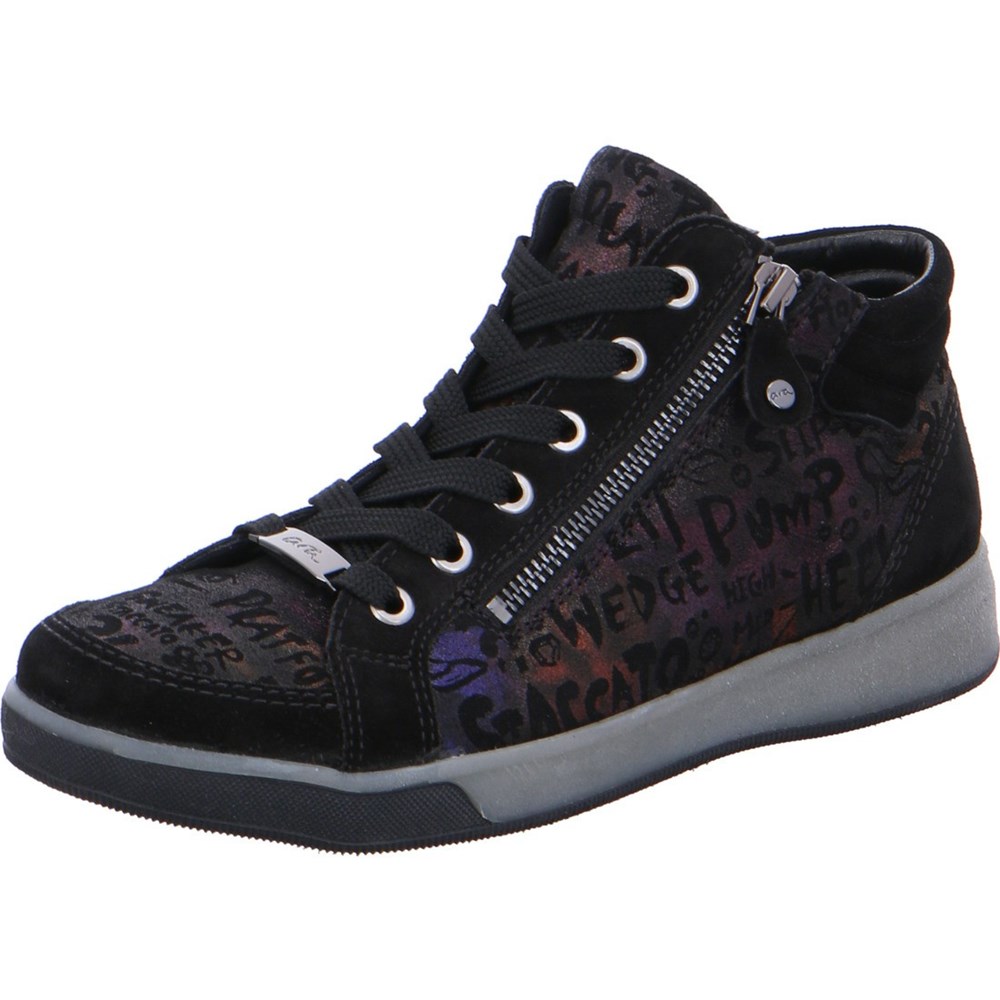 Baskets ARA High top Rom Noir Femme | GHY-14490888