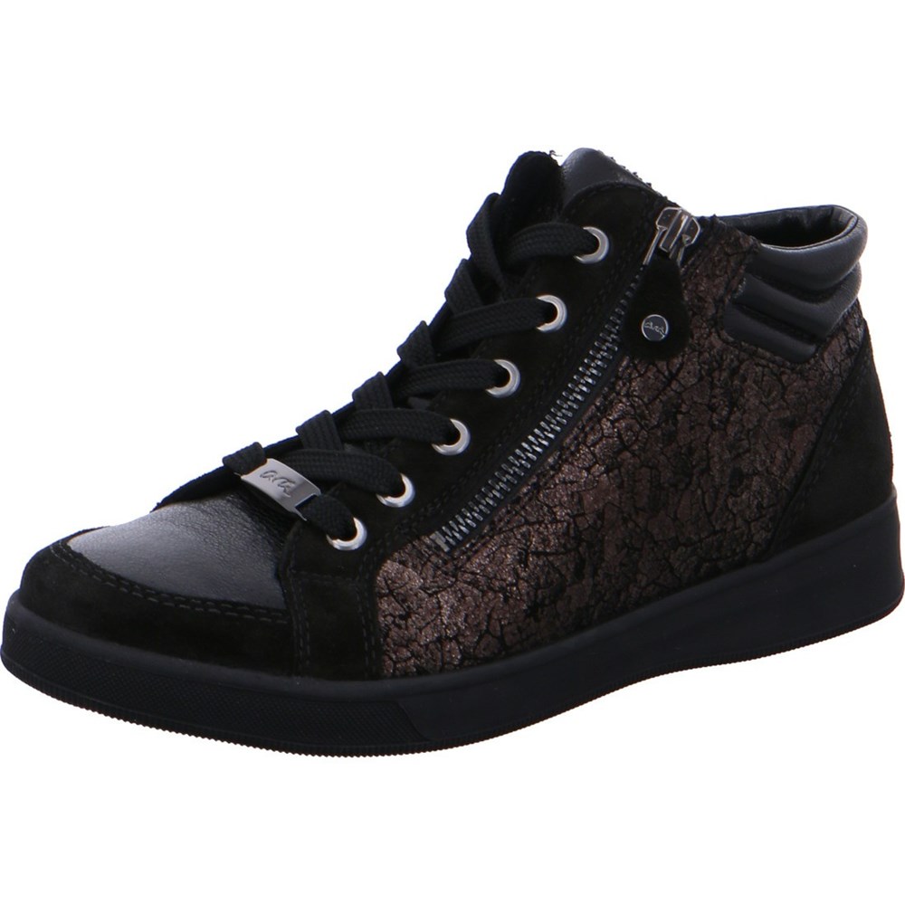 Baskets ARA High top Rom Noir Femme | JFL-21516519