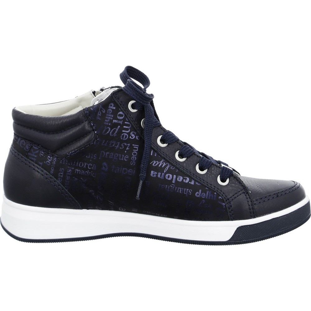 Baskets ARA High top Rom Bleu Femme | AFZ-59181851