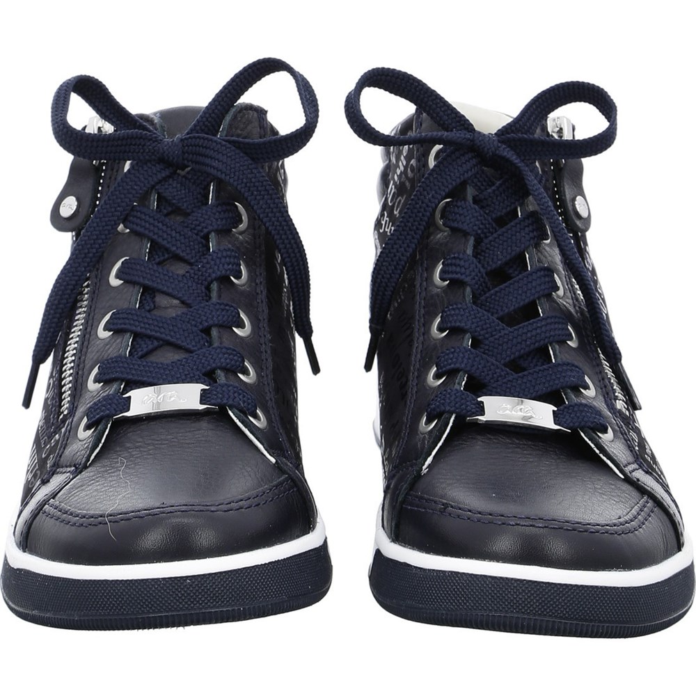 Baskets ARA High top Rom Bleu Femme | AFZ-59181851