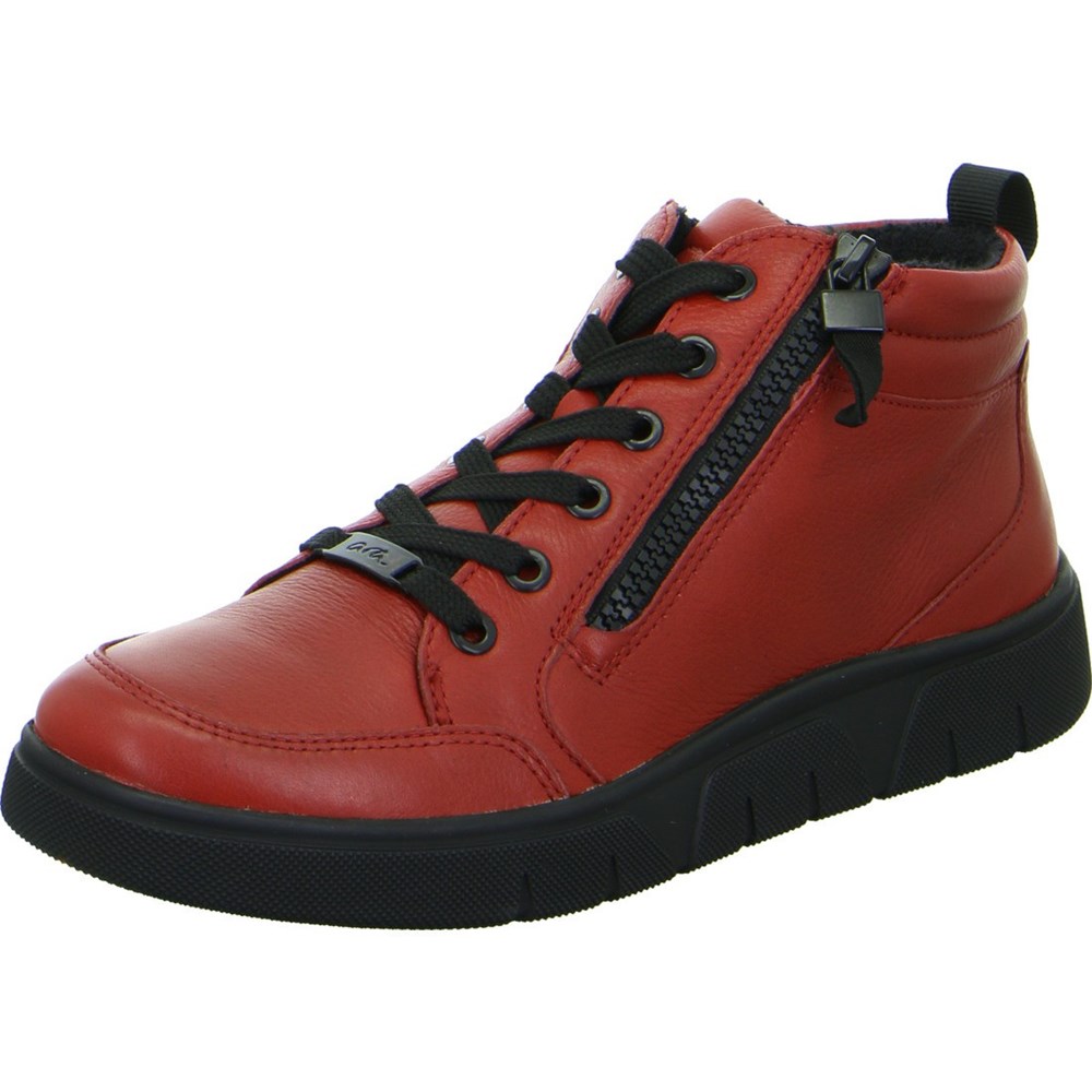 Baskets ARA High top Rom-Sport rubin Rouge Femme | CBE-05881801