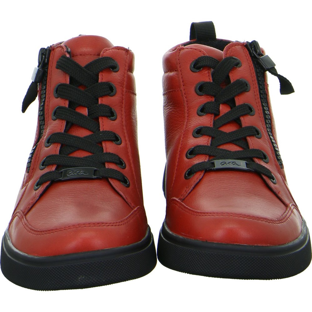 Baskets ARA High top Rom-Sport rubin Rouge Femme | CBE-05881801