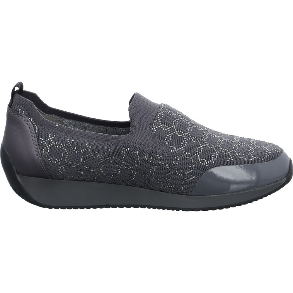 Baskets ARA Slip-ons Lissabon graphit Grise Femme | WDD-20283249