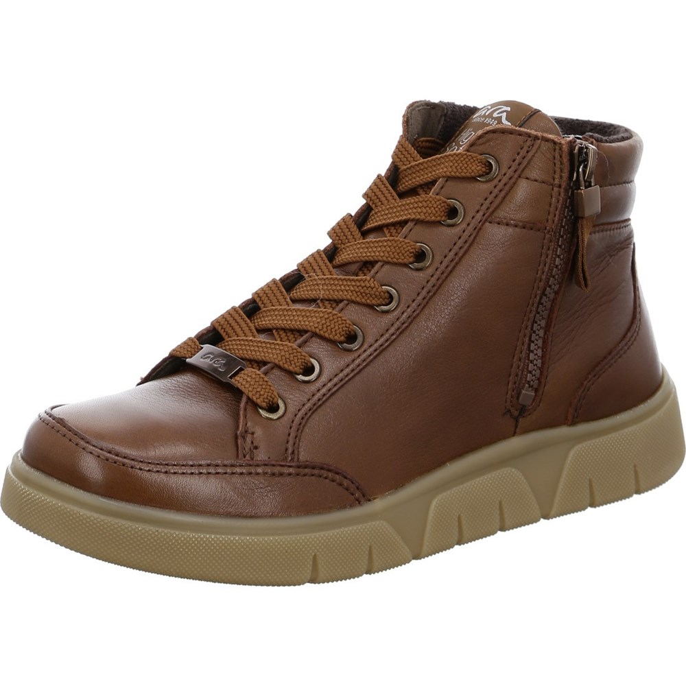 Baskets ARA High top Rom-Sport nuts Marron Femme | HPI-93413209