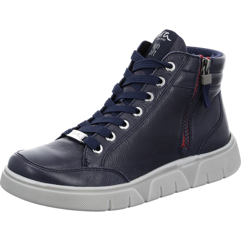 Baskets ARA High top Rom-Sport Bleu Femme | SMO-22995230