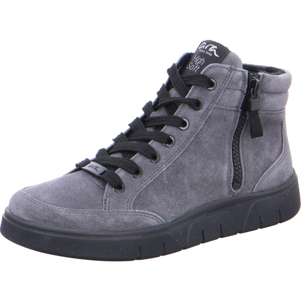 Baskets ARA High top Rom-Sport graphit Grise Femme | WSY-34629310