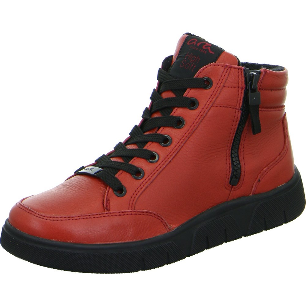 Baskets ARA High top Rom rubin Rouge Femme | JQW-04576040