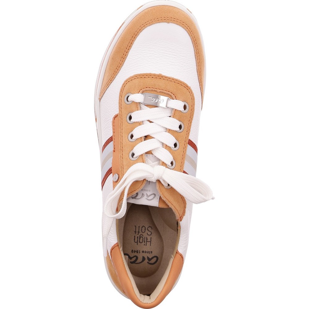 Baskets ARA Sapporo peach Blanche Femme | OBU-14800250