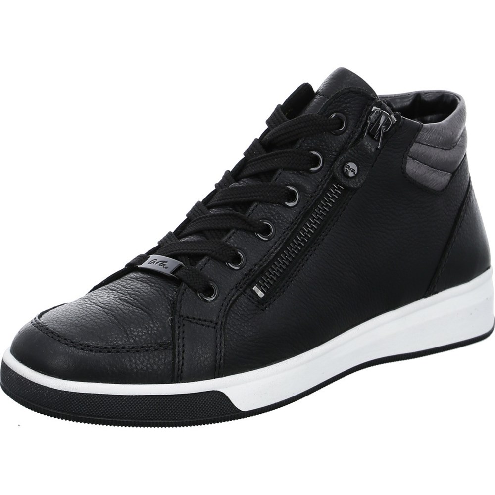 Baskets ARA High top Rom Noir Femme | FHO-68357821