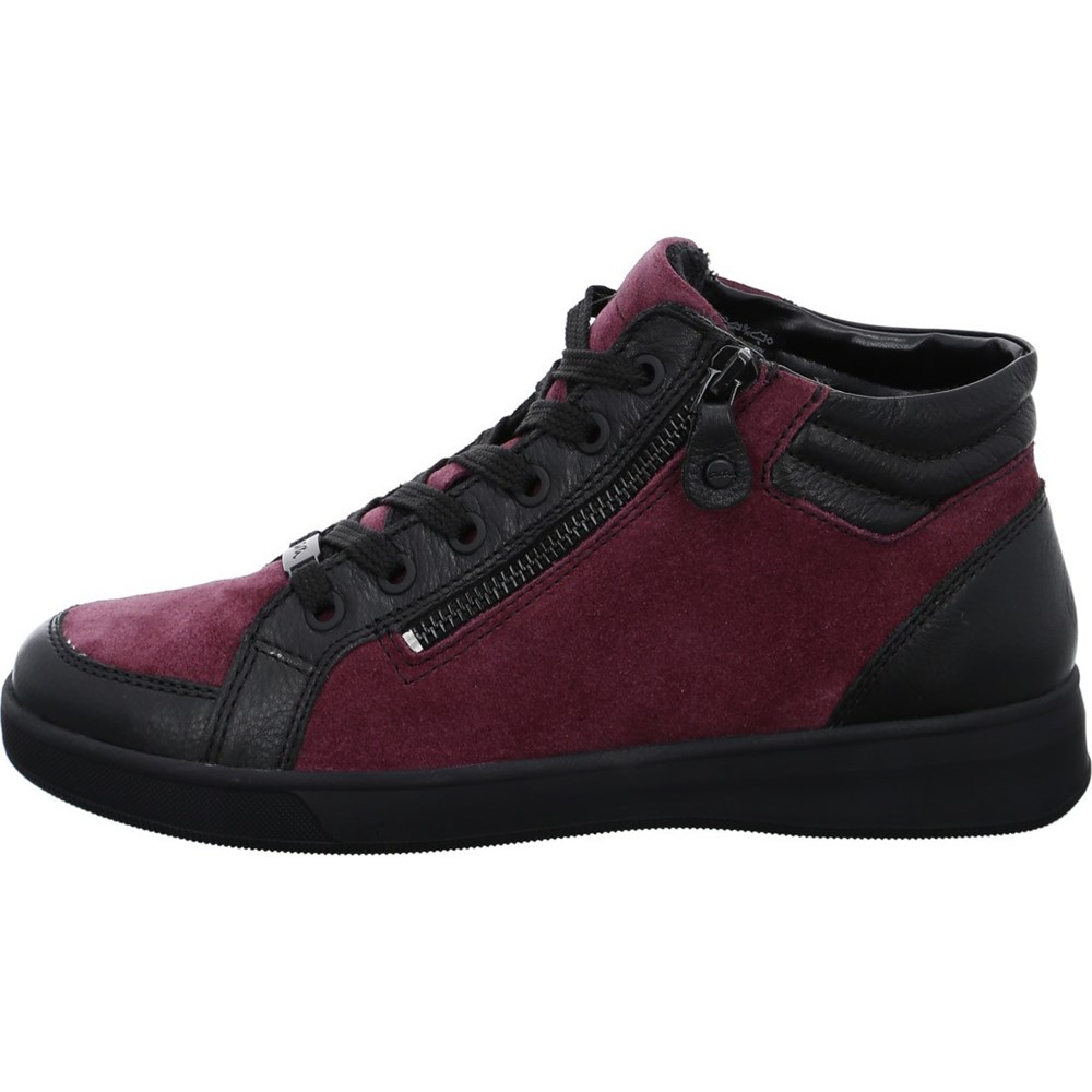 Baskets ARA High top Rom berry Rouge Femme | OIP-13337782