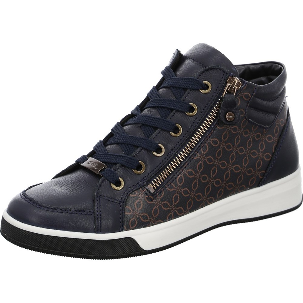 Baskets ARA High top Rom nuts Bleu Femme | UBV-54309266