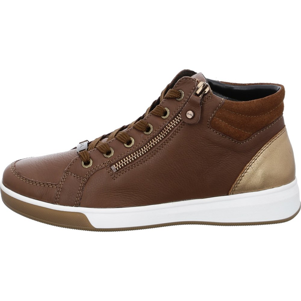 Baskets ARA High top Rom nuts whisky Marron Femme | IBO-49523488