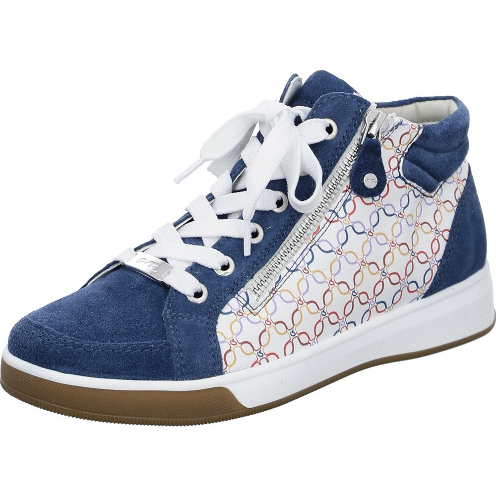 Baskets ARA High top Rom capri multi Bleu Femme | FYM-98432432