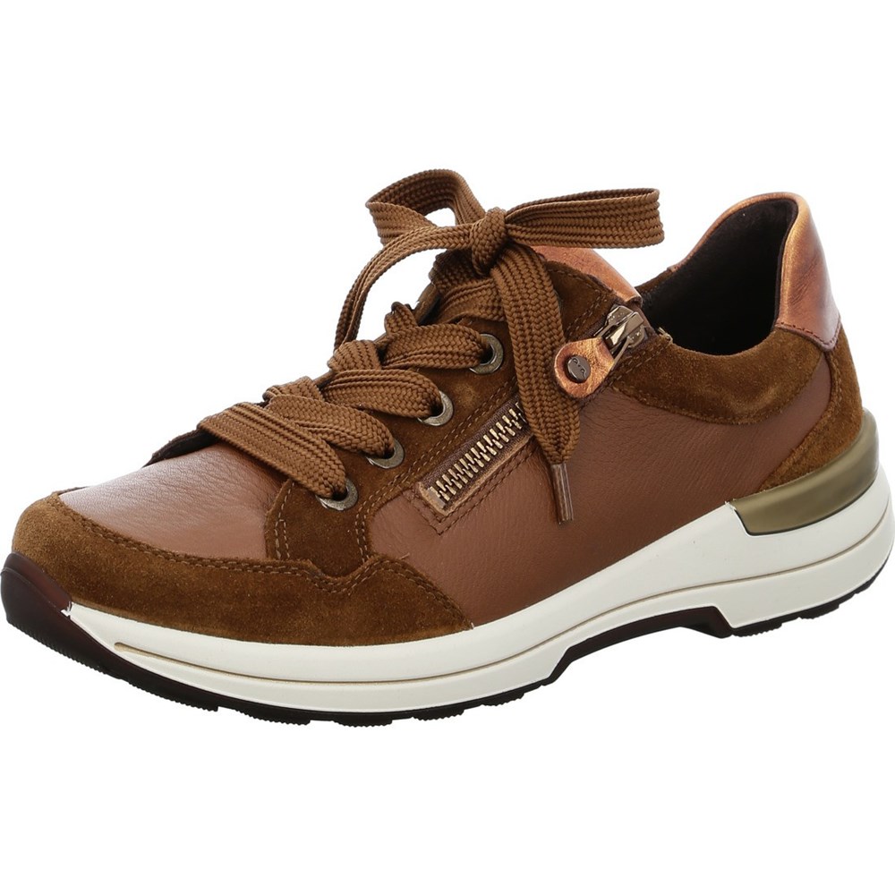 Baskets ARA Nnuts cognac Marron Femme | OYO-73050072