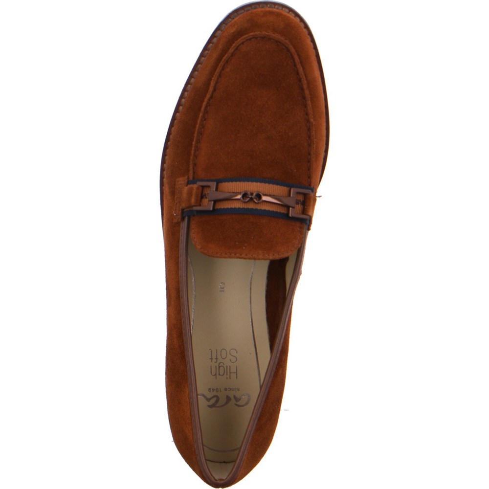 Loafers ARA slip-ons Kent Marron Femme | CDV-11646216