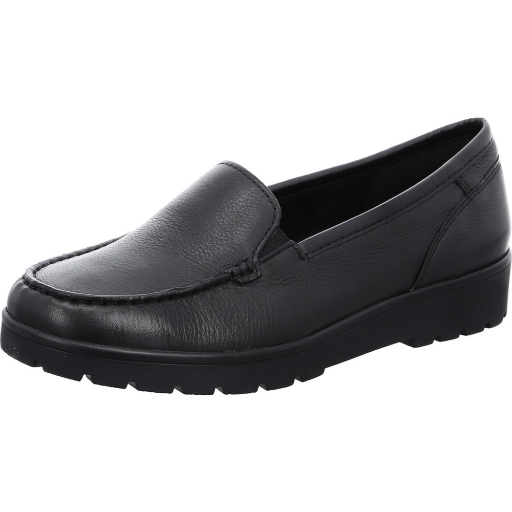 Loafers ARA Slip-ons Dallas Noir Femme | UDY-52445502