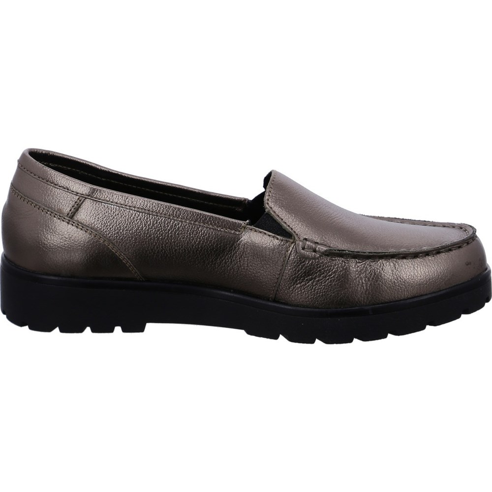 Loafers ARA Slip-ons Dallas taiga Grise Femme | JHK-54208930