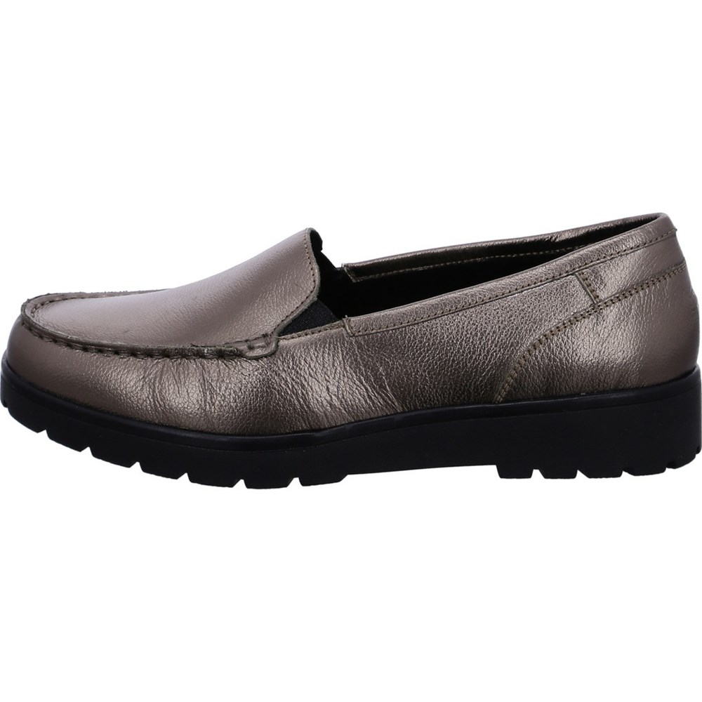 Loafers ARA Slip-ons Dallas taiga Grise Femme | JHK-54208930