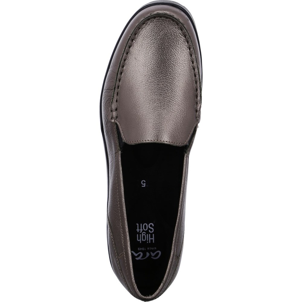 Loafers ARA Slip-ons Dallas taiga Grise Femme | JHK-54208930