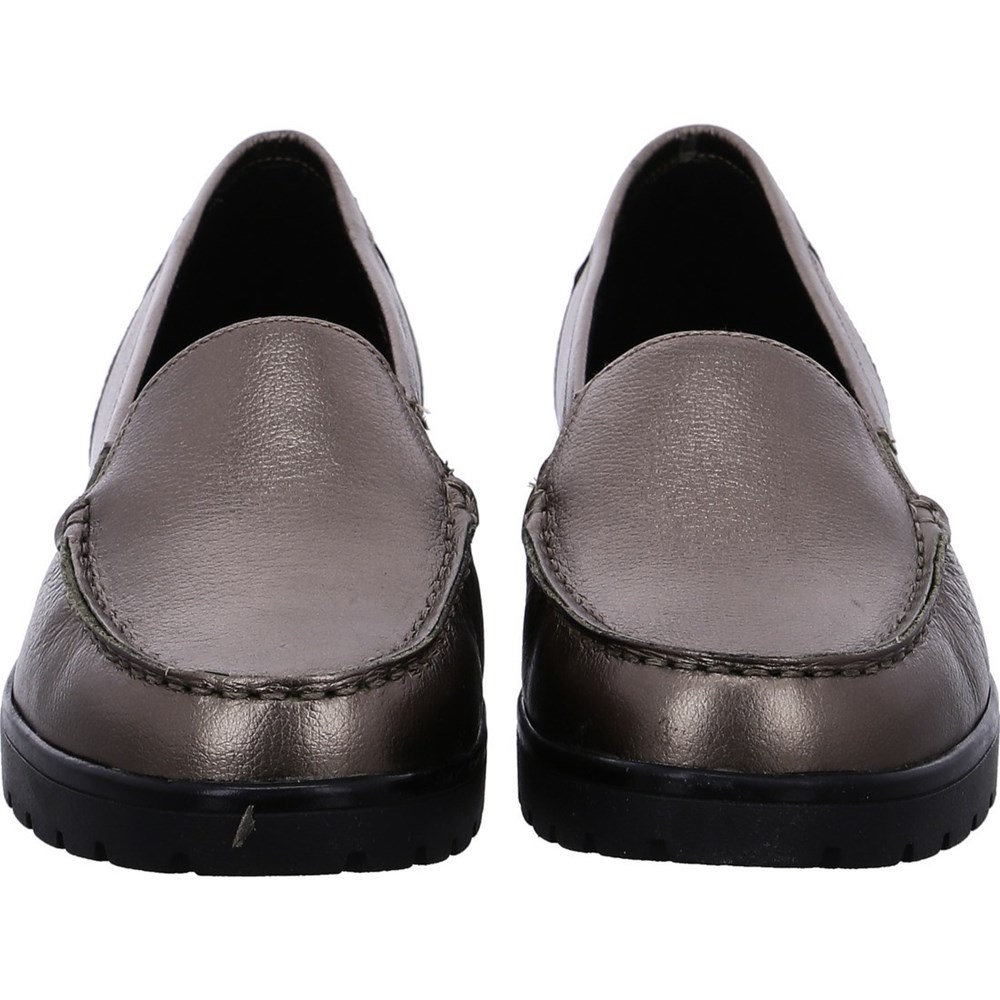 Loafers ARA Slip-ons Dallas taiga Grise Femme | JHK-54208930