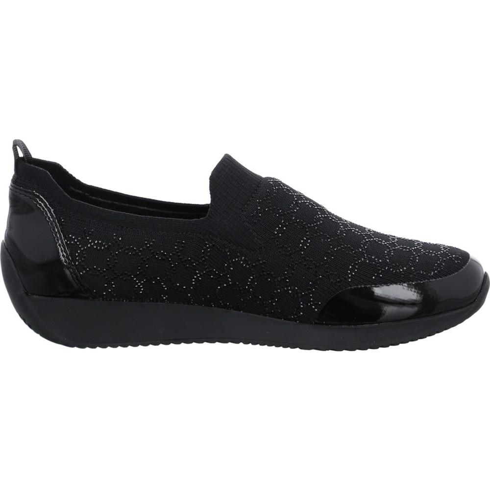 Loafers ARA Slip-ons Lissabon Noir Femme | CAT-12013996