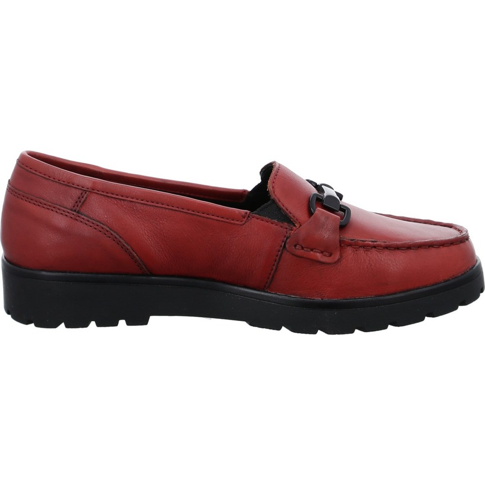 Loafers ARA Slip-ons Dallas Rouge Femme | EQD-66220694