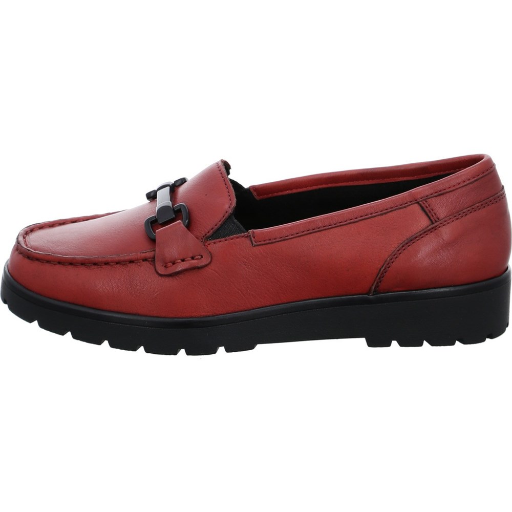 Loafers ARA Slip-ons Dallas Rouge Femme | EQD-66220694