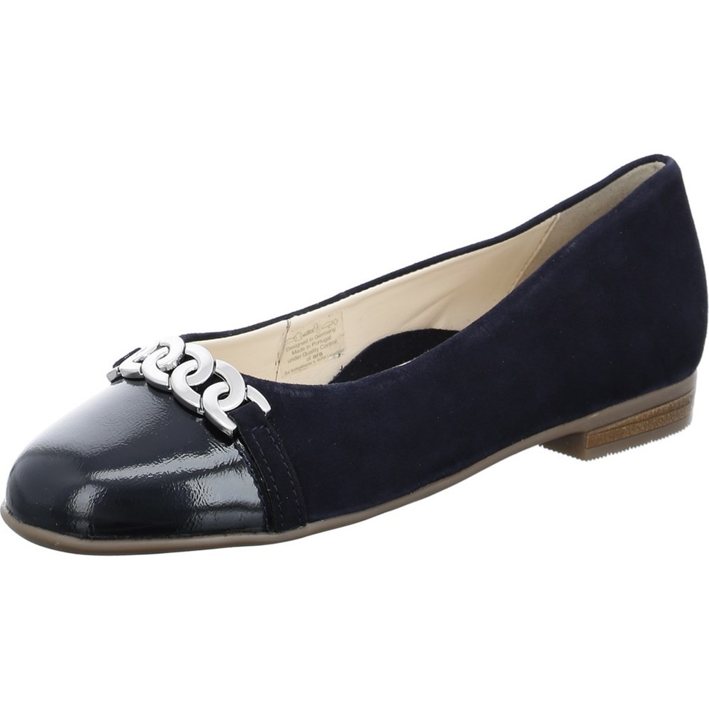 Ballerine ARA Sardinia Bleu Femme | OLI-42825875